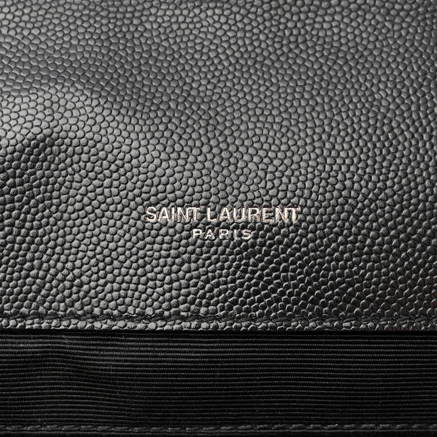 Grain De Poudre Textured Mixed Matelasse Large Triquilt Monogram Monochrome Satchel Black