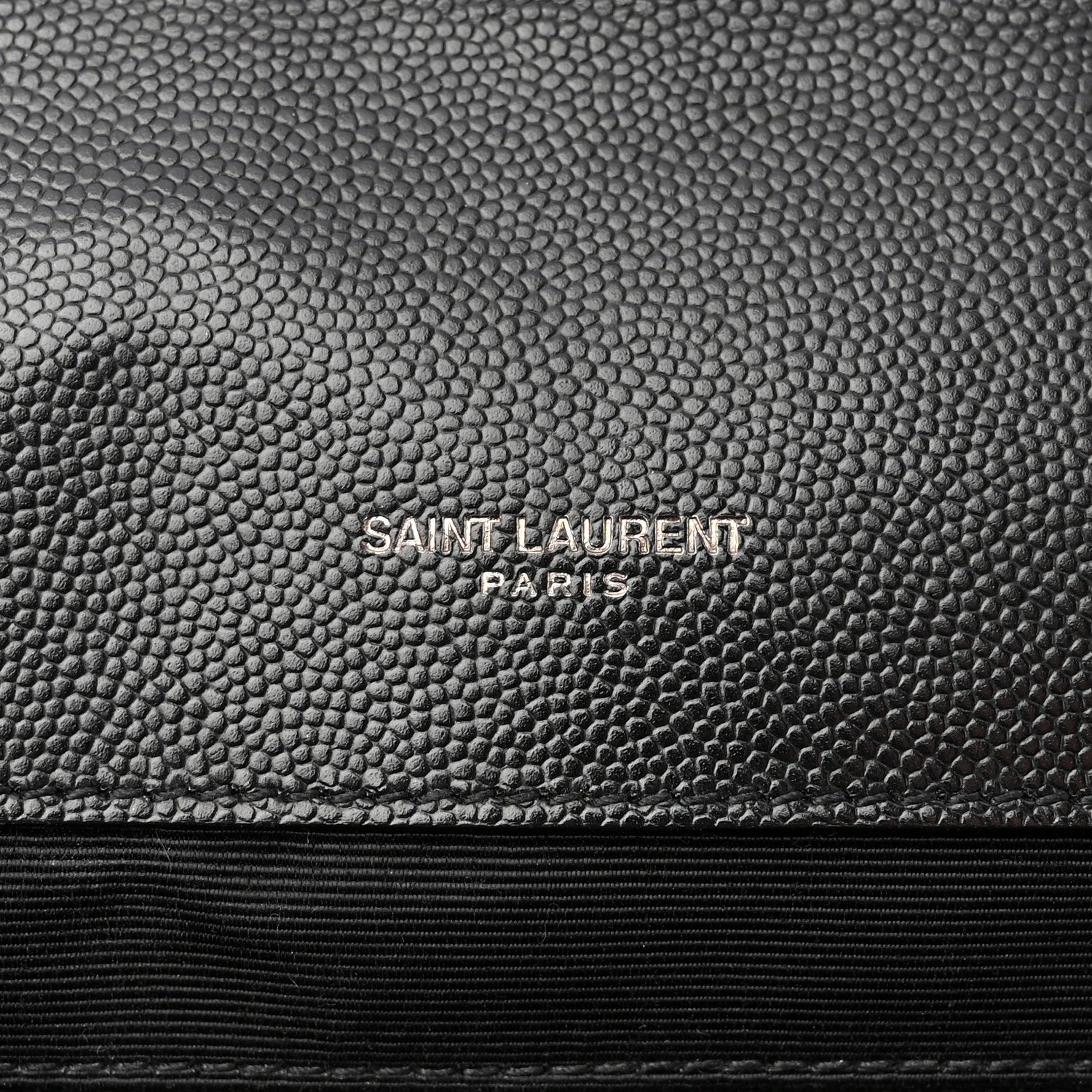 Saint Laurent Grain De Poudre Textured Mixed Matelasse Large Triquilt Monogram Monochrome Satchel Black 7 of 10
