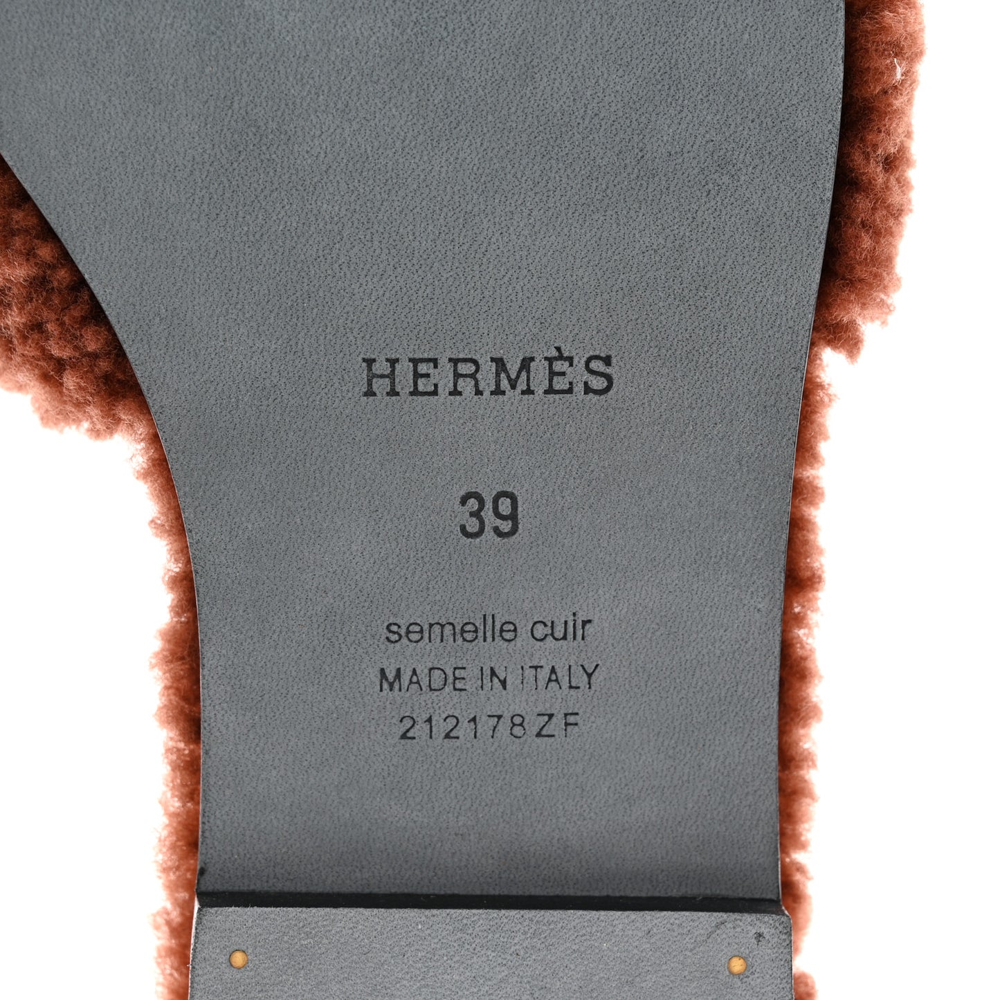 Woolskin Oran Sandals 39 Cognac