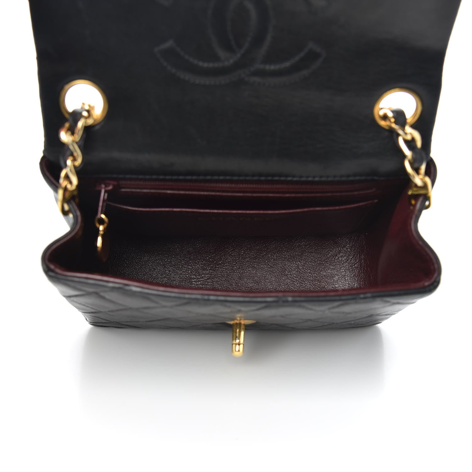 Chanel Lambskin Quilted Mini Square Flap Black 5 of 10