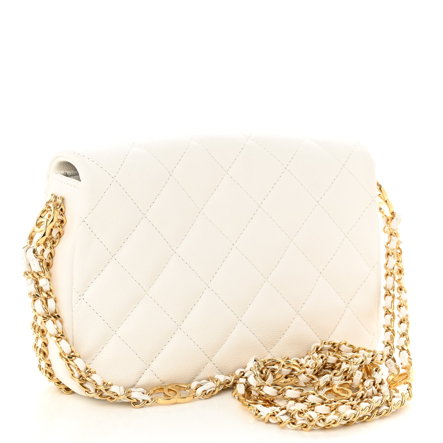 Chanel Caviar Quilted Mini CC You Flap White 2 of 9