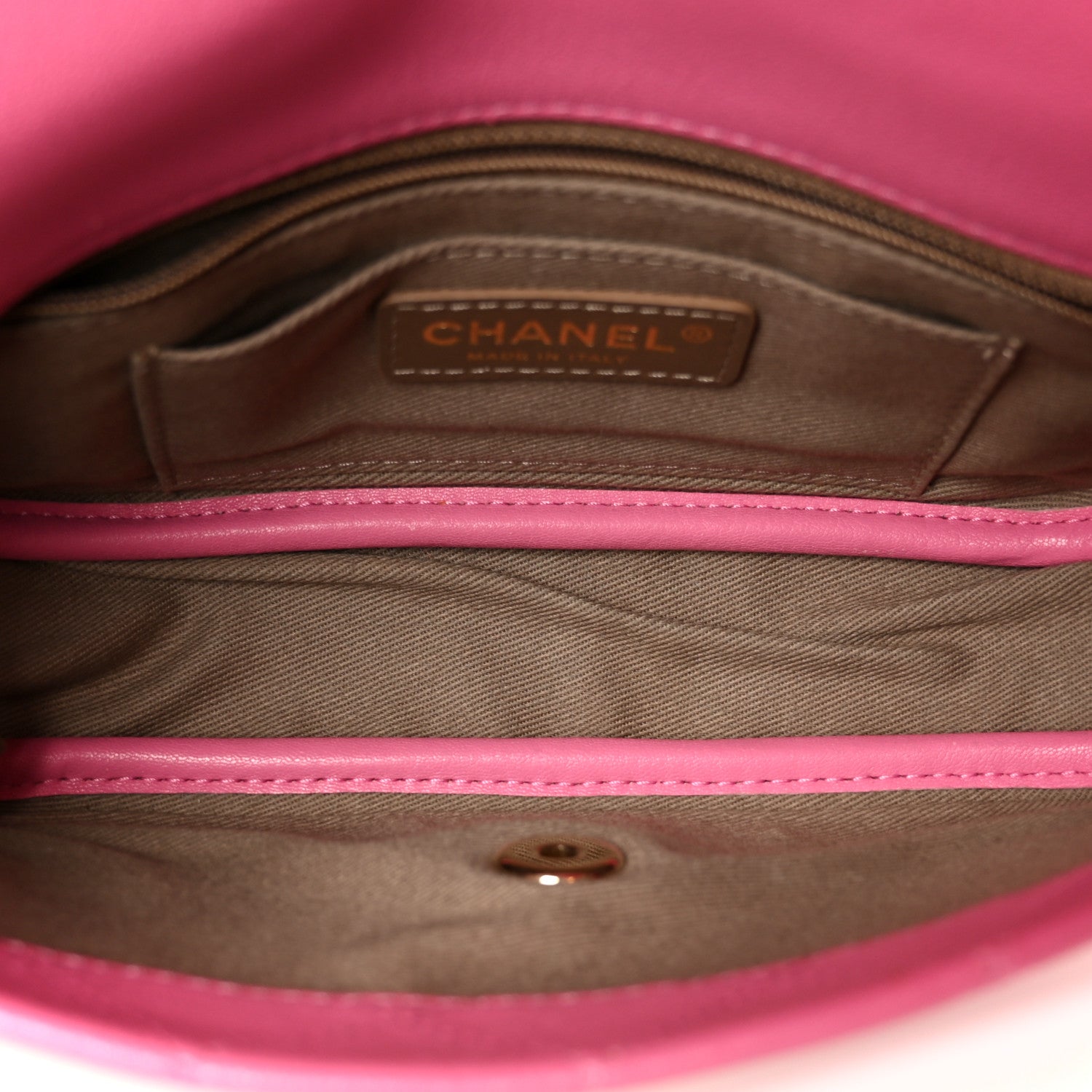 Chanel Goatskin Stitched Casual Trip Single Flap Pink 5 of 11