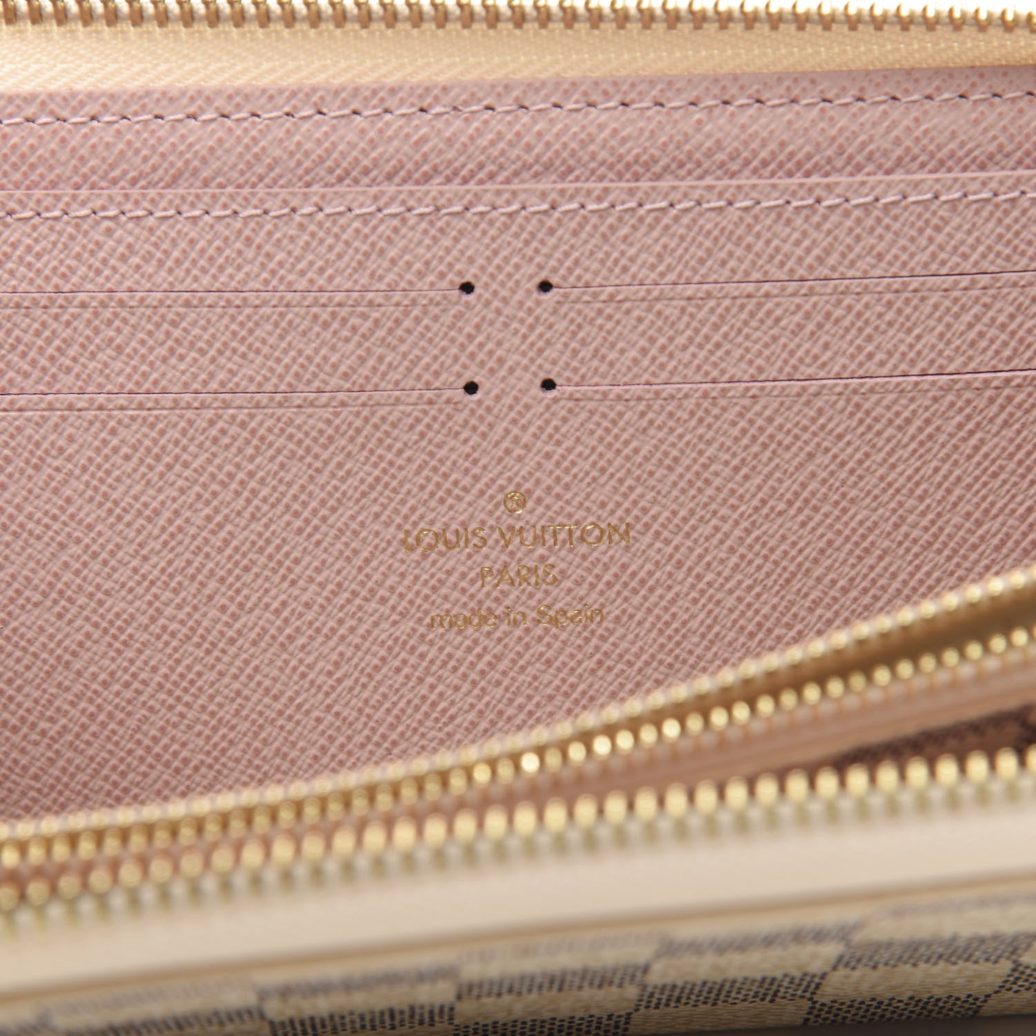 Louis Vuitton Damier Azur Clemence Wallet Rose Ballerine 6 of 9