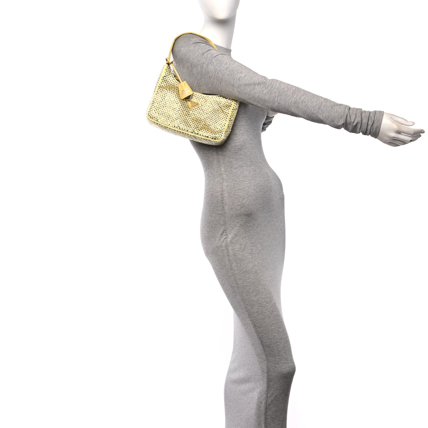 Satin Crystal Mini Re-Edition 2000 Bag Ananas