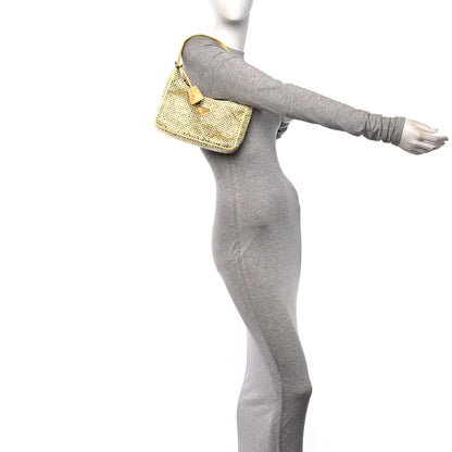 Prada Satin Crystal Mini Re-Edition 2000 Bag Ananas 3 of 10