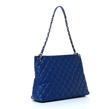 Chanel Caviar Quilted Easy Zip Tote Cobalt Blue 2 of 4