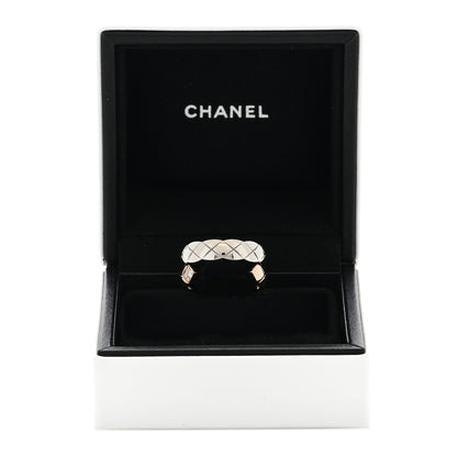 Chanel 18K White Beige Gold Diamond Coco Crush Toi et Moi Ring 51 5.75 5 of 5