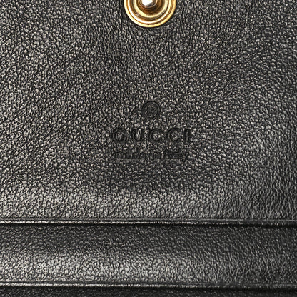 Gucci Calfskin Matelasse GG Marmont Card Case Wallet Black 6 of 9