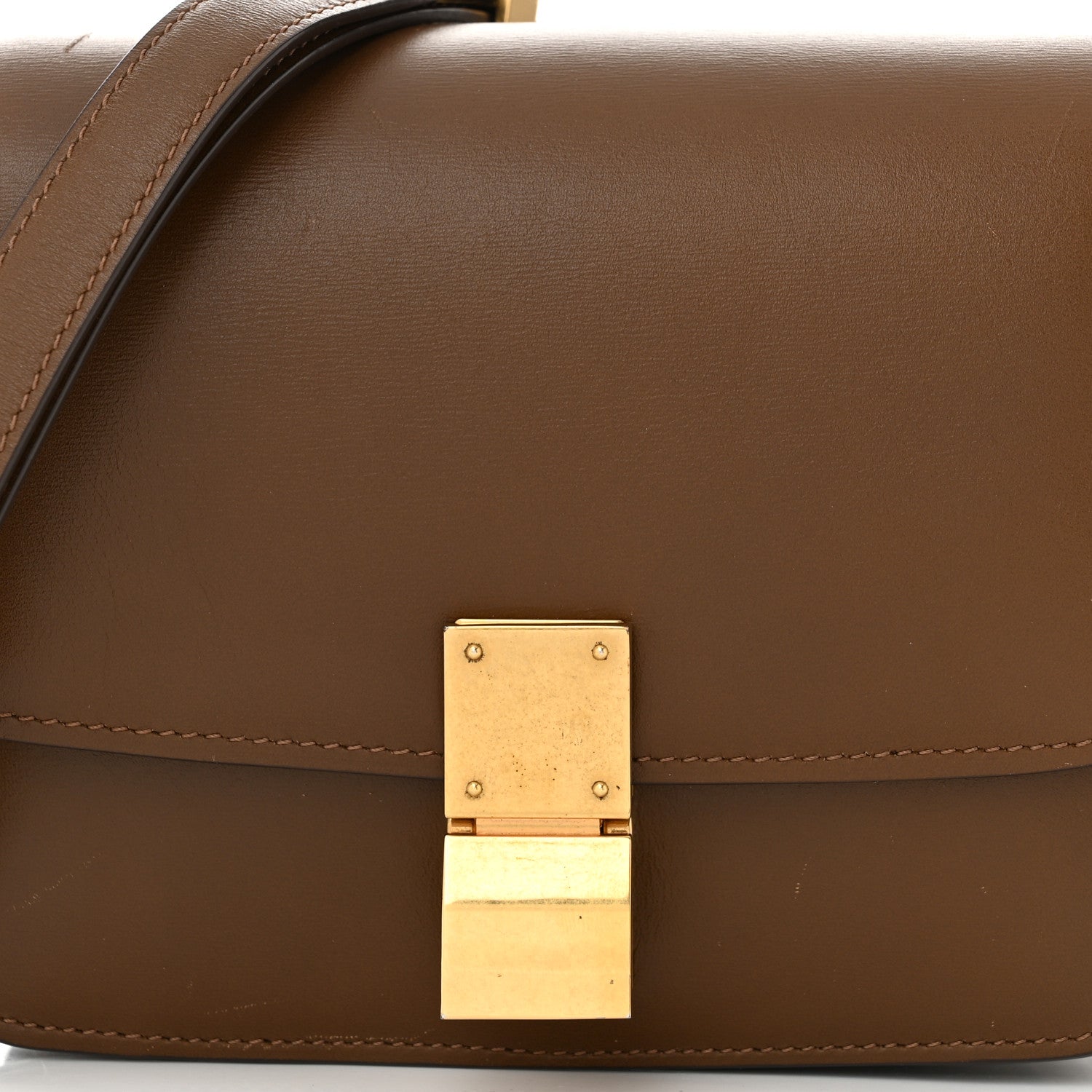 Celine Smooth Calfskin Small Classic Box Flap Bag Camel 8 of 11