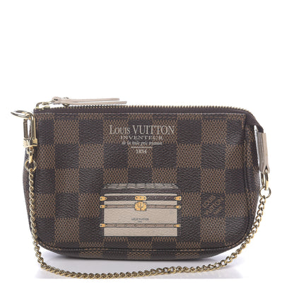 Louis Vuitton Damier Ebene Trunks and Locks Mini Pochette Accessories 1 of 7