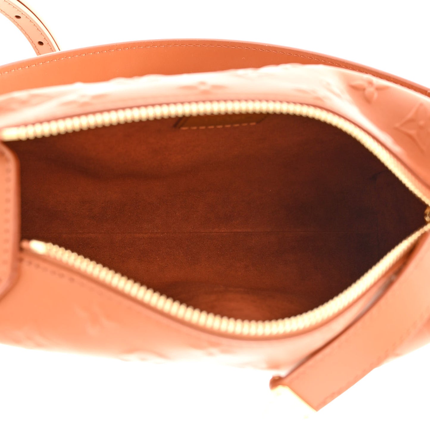 Calfskin Debossed Monogram Side Trunk Tan