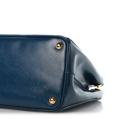 Prada Saffiano Vernice Medium Galleria Double Zip Tote Azzurro 11 of 14