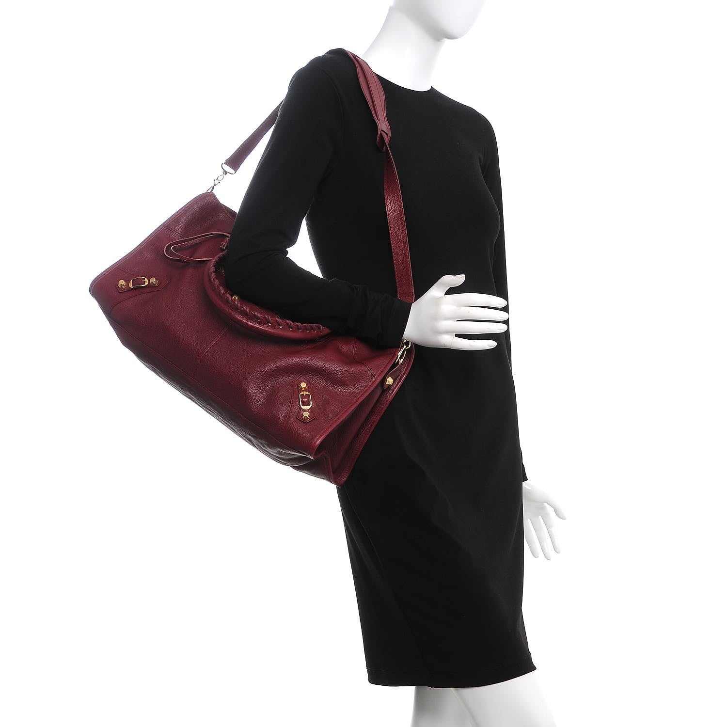 Balenciaga Chevre Hamilton Giant 12 Gold Hardware Part Time Bordeaux 2 of 9