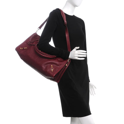 Balenciaga Chevre Hamilton Giant 12 Gold Hardware Part Time Bordeaux 2 of 9