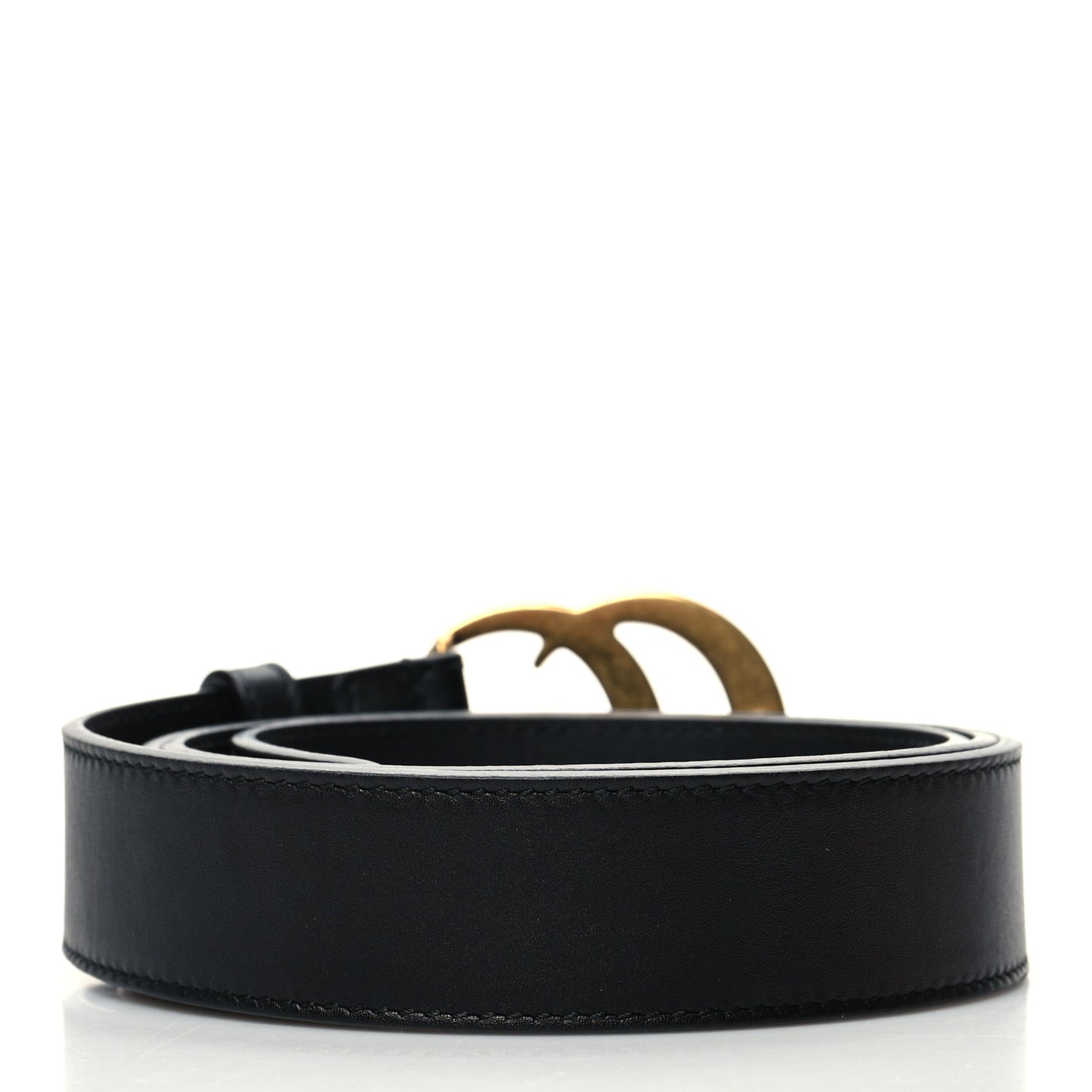 Moon Calfskin Double G 30mm Belt 105 42 Black