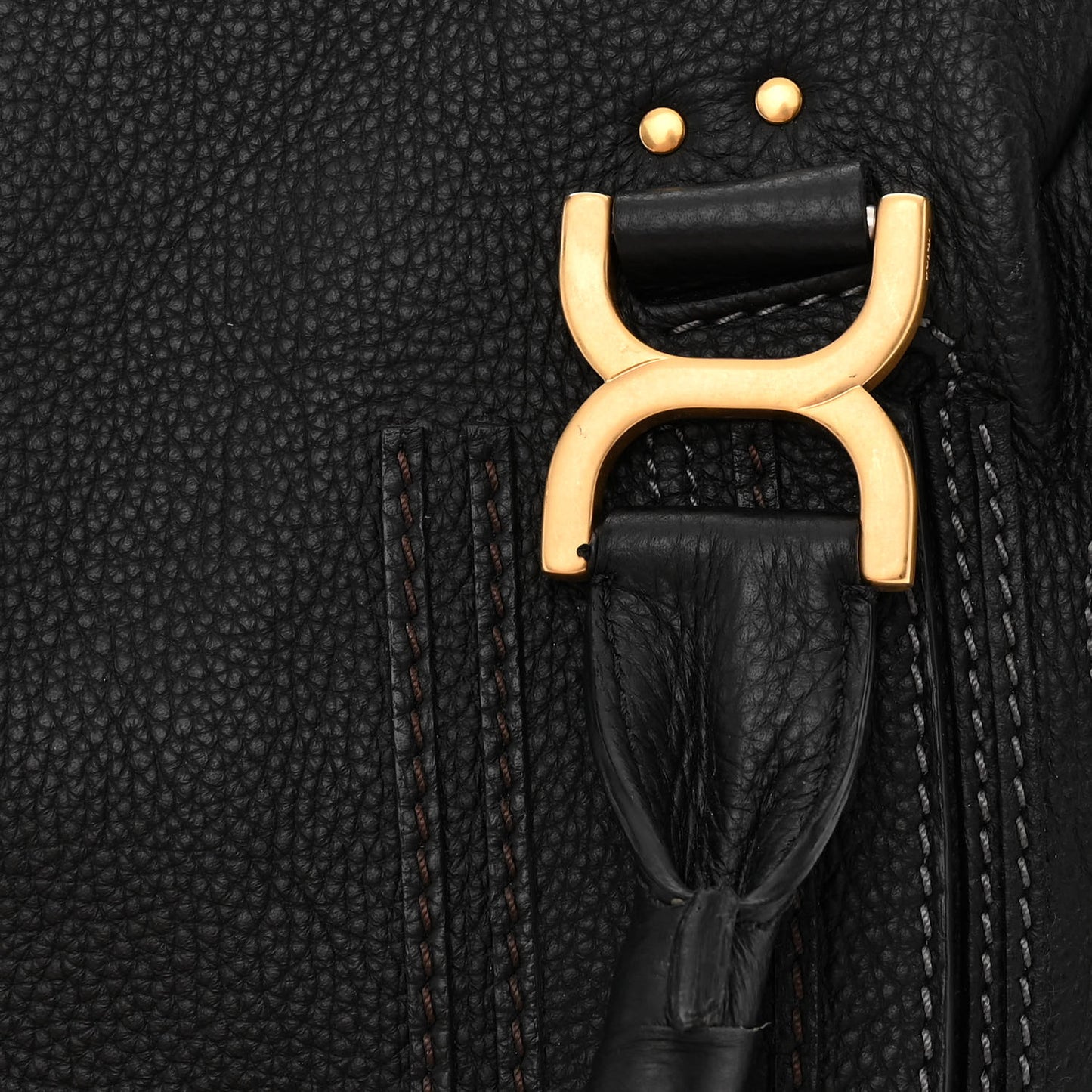 Calfskin Medium Marcie Satchel Black