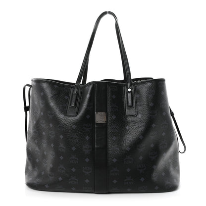 MCM Visetos Large Liz Reversible Shopper Tote Black 1 of 21
