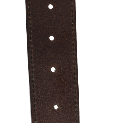 Gucci Calfskin Interlocking G Belt 85 34 Dark Brown 4 of 5