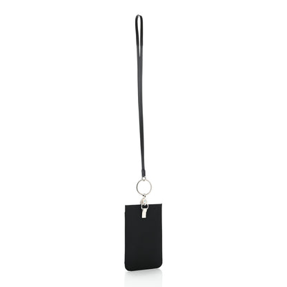 Givenchy Canvas Logo Neck Strap Card Holder Black White 2 of 12