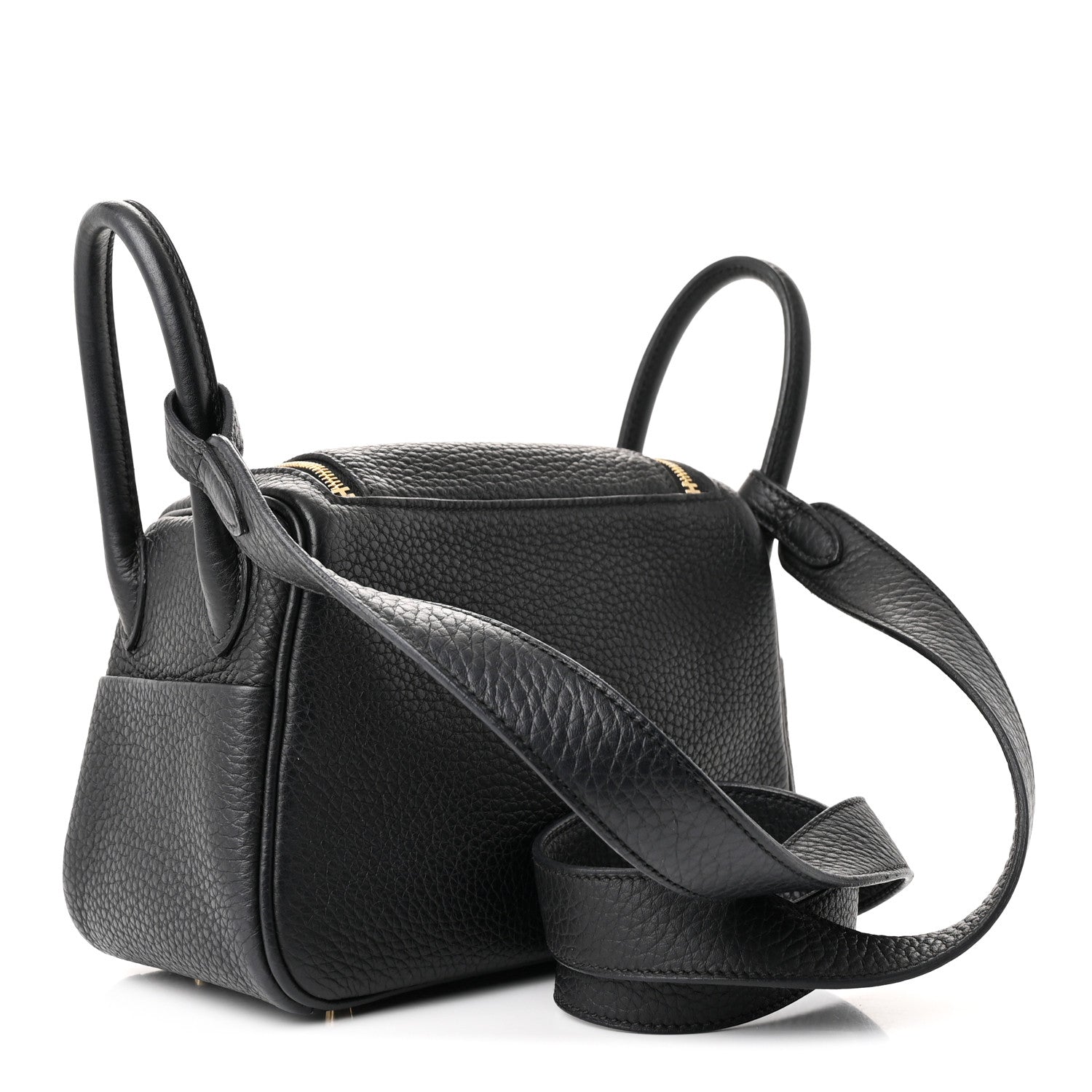 Hermes Taurillon Clemence Mini Lindy 20 Black 3 of 11