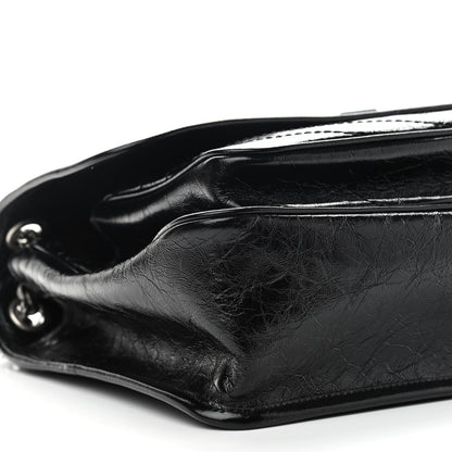 Saint Laurent Crinkled Calfskin Matelasse Monogram Large Niki Chain Satchel Black 9 of 12