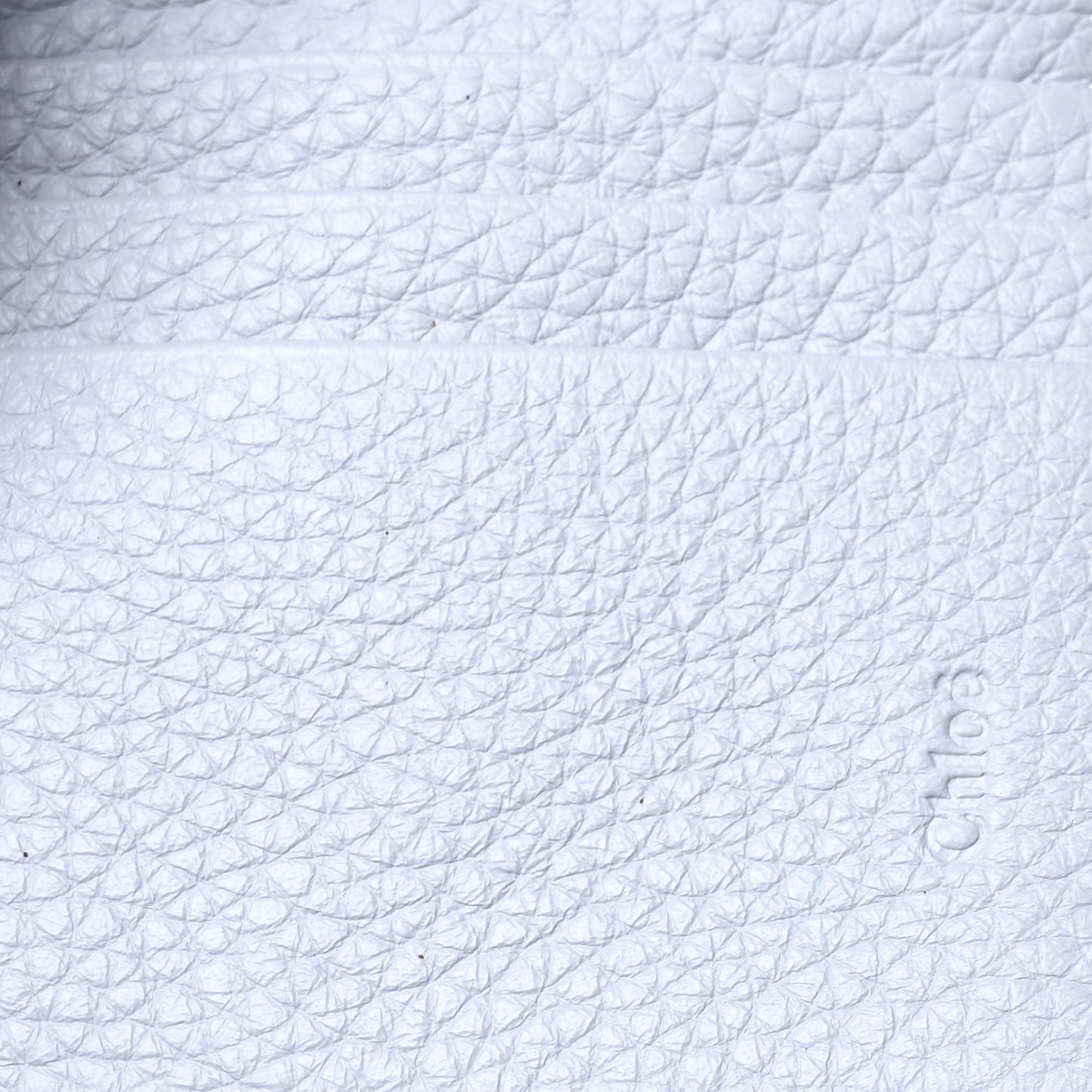 Grained Calfskin Alphabet Mini Trifold Wallet Light Cloud