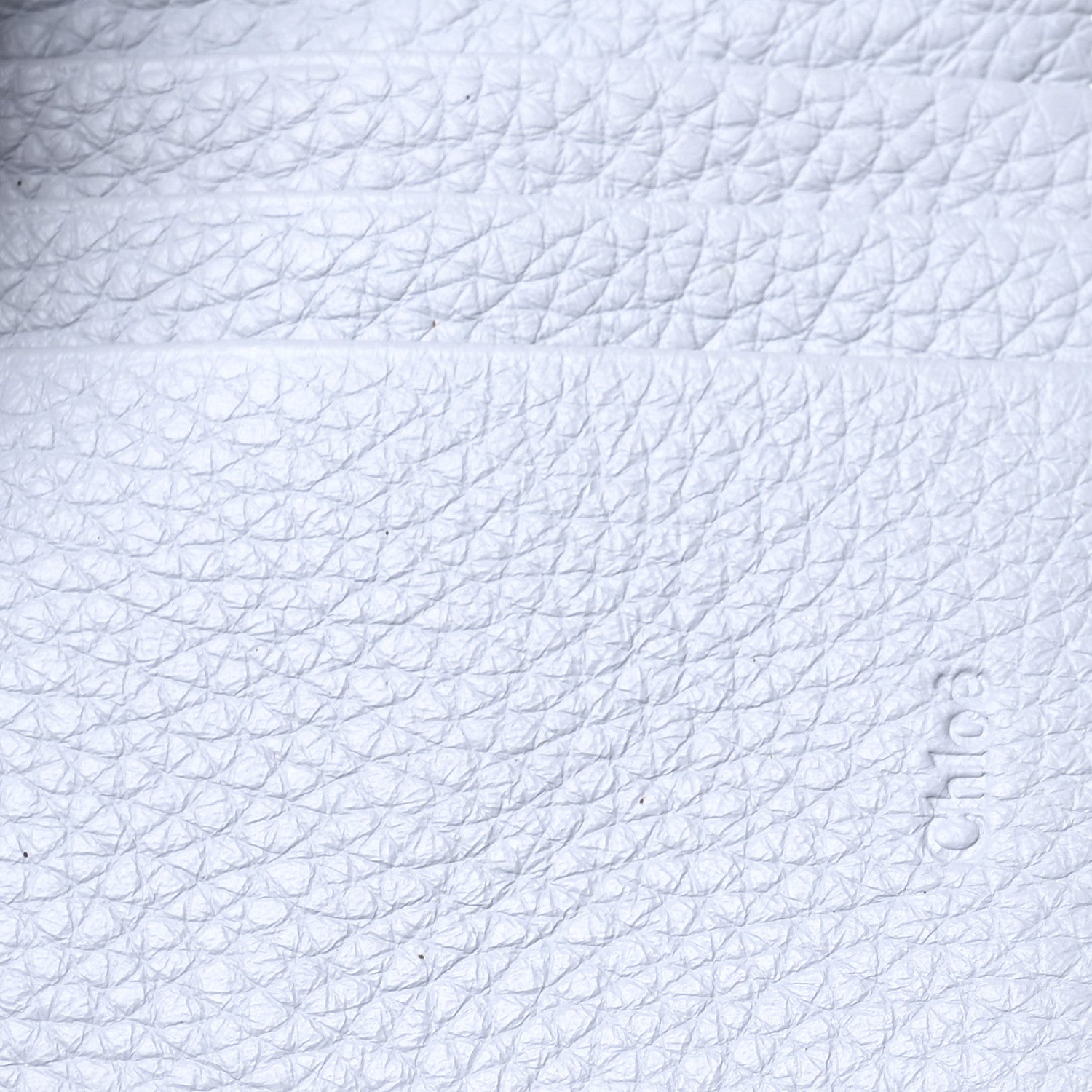 Chloe Grained Calfskin Alphabet Mini Trifold Wallet Light Cloud 6 of 9