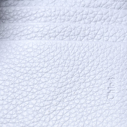 Chloe Grained Calfskin Alphabet Mini Trifold Wallet Light Cloud 6 of 9