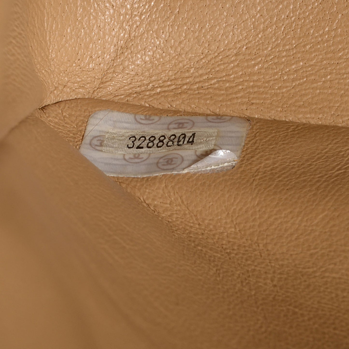 Caviar Quilted Medium Double Flap Beige