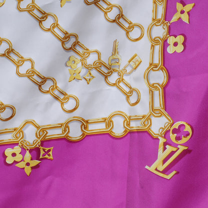 Louis Vuitton Silk Monogram Charms Silk Scarf 5 of 7