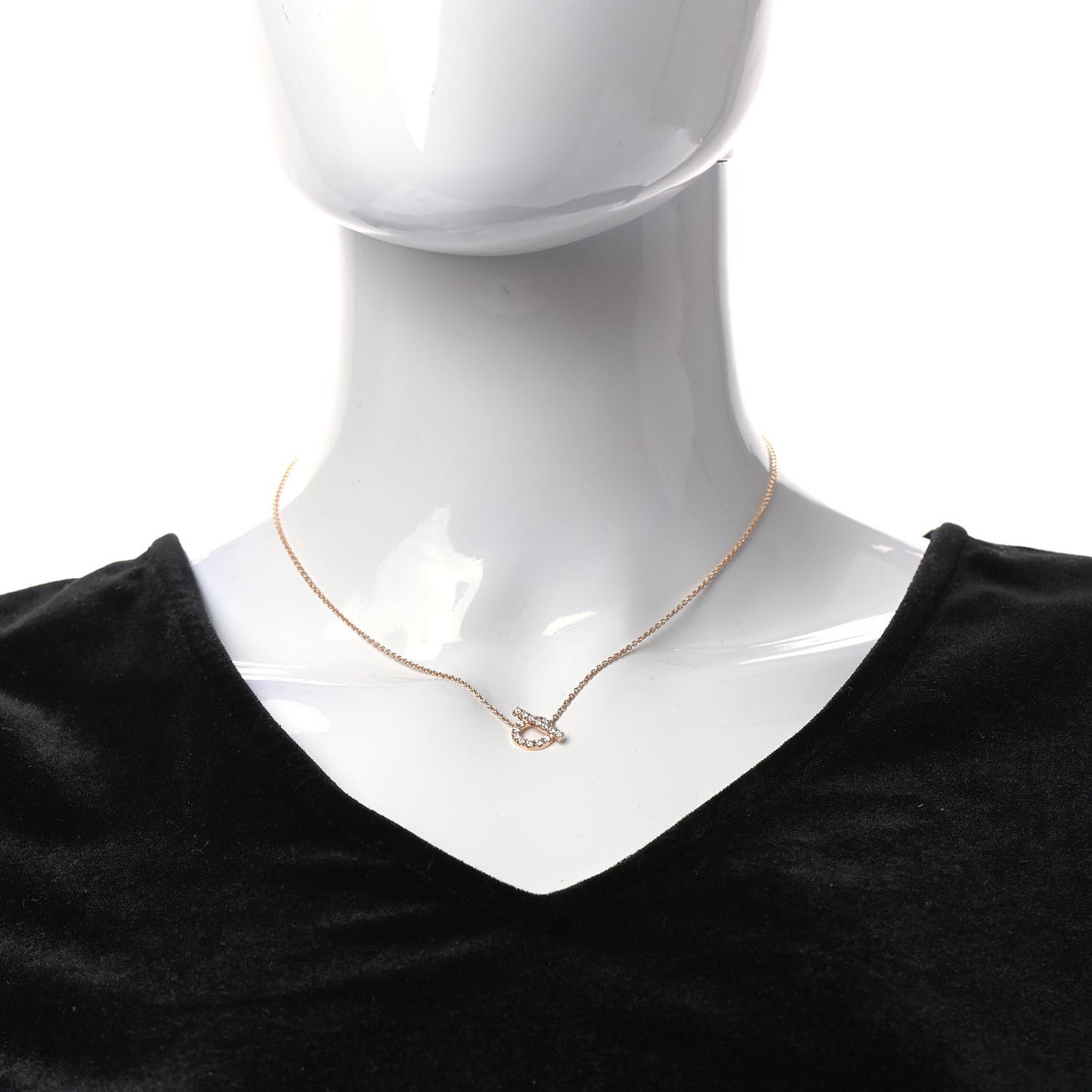 18K Rose Gold Diamond Finesse Pendant Necklace
