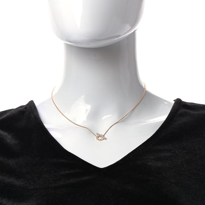 Hermes 18K Rose Gold Diamond Finesse Pendant Necklace 2 of 5