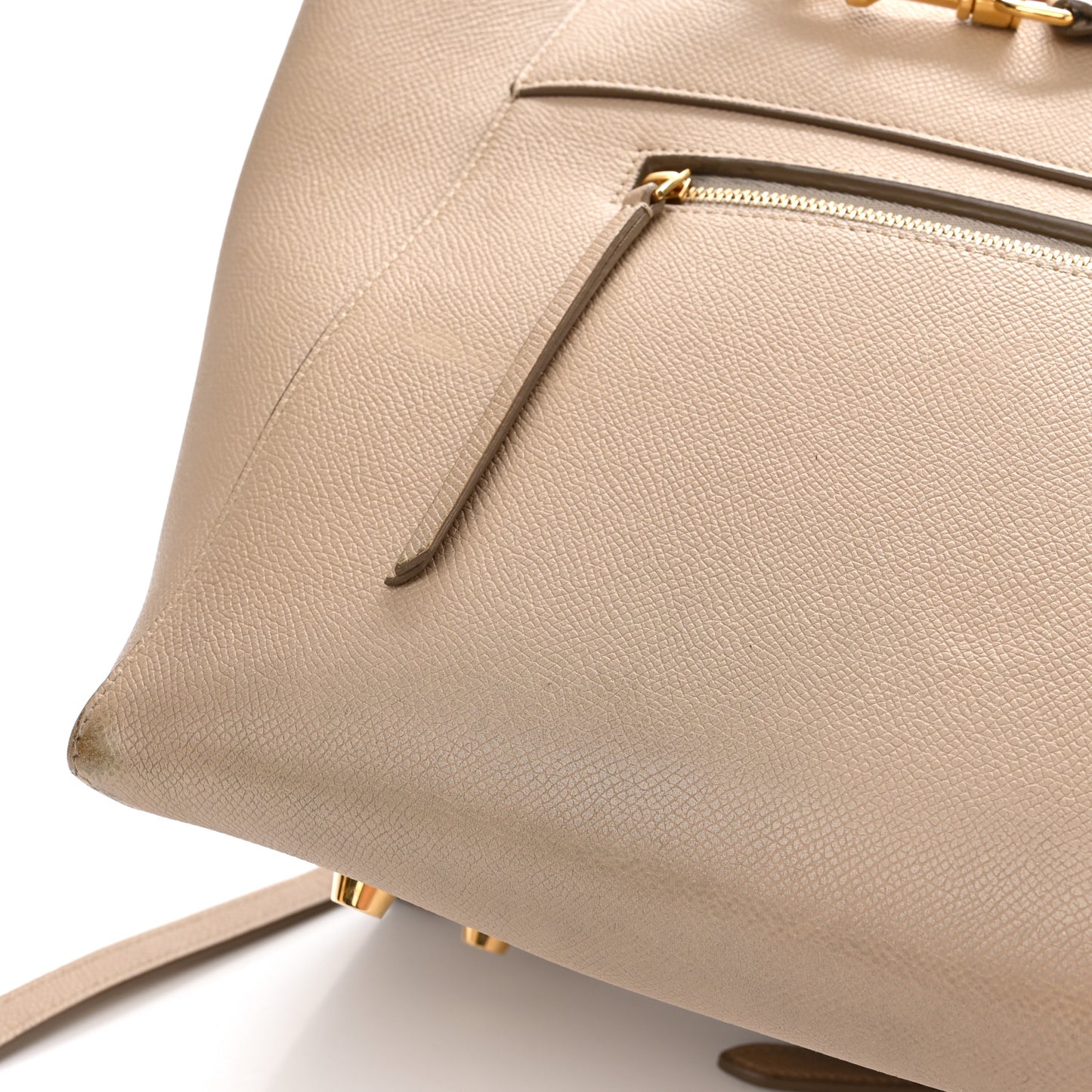 Grained Calfskin Mini Belt Bag Light Taupe