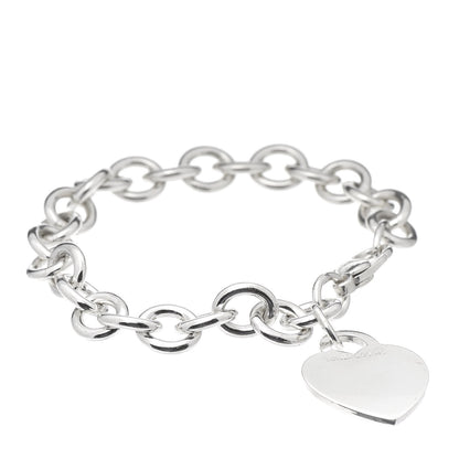 Tiffany Sterling Silver Heart Tag Charm Bracelet 1 of 5