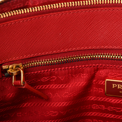 Prada Saffiano Lux Large Galleria Double Zip Tote Fuoco 13 of 13