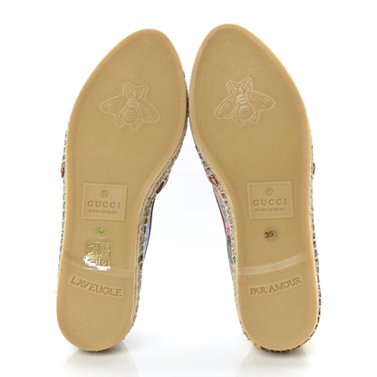 Gucci GG Supreme Monogram Tian Womens Espadrilles 35.5 Beige Multicolor Red 5 of 9