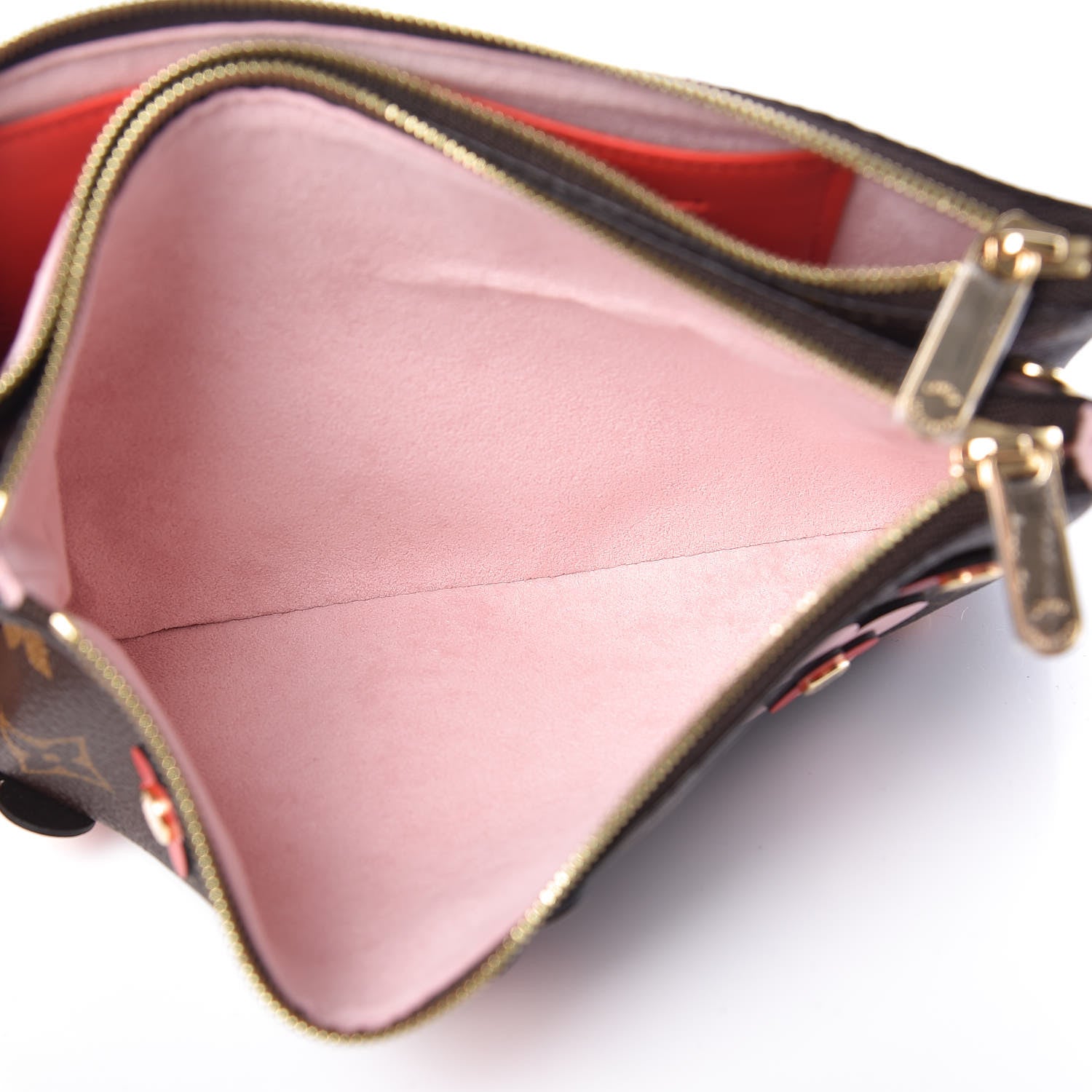 Louis Vuitton Monogram Blooming Flowers Double Zip Pochette 6 of 11
