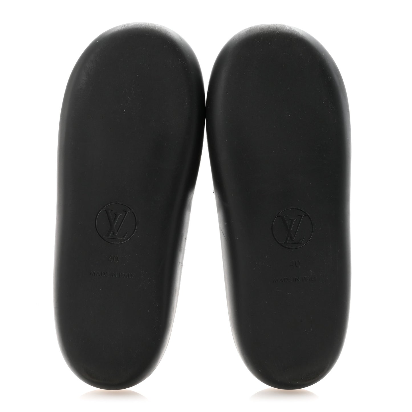 Metallic Calfskin Monogram Logo Sunbath Slide Sandals 40