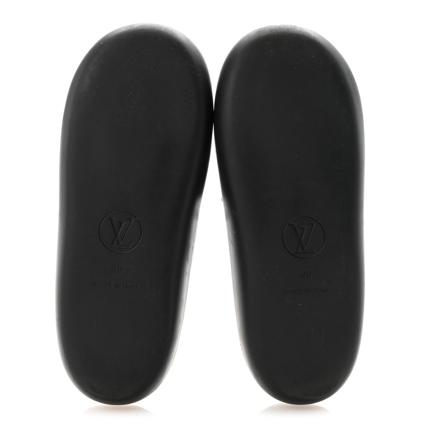 Louis Vuitton Metallic Calfskin Monogram Logo Sunbath Slide Sandals 40 6 of 9