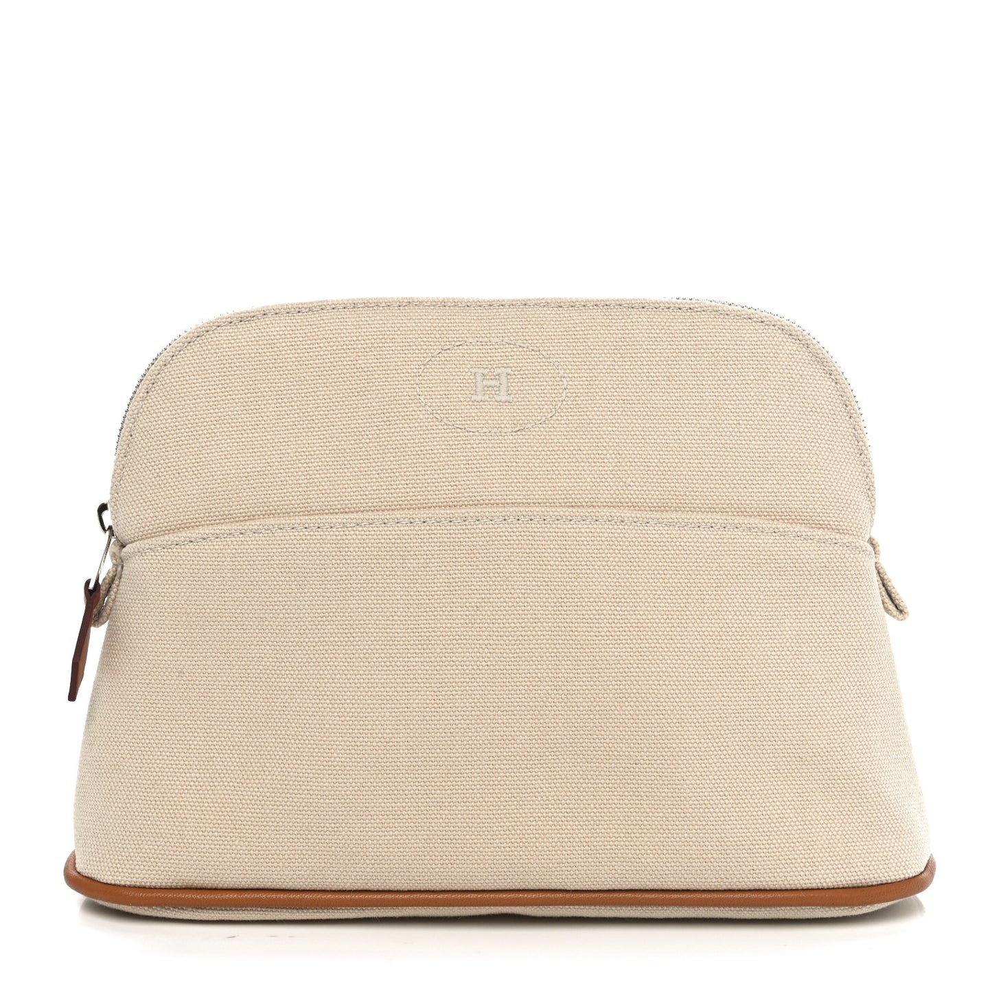 Cotton Canvas Mini Bolide Travel Cosmetic Pouch Naturel