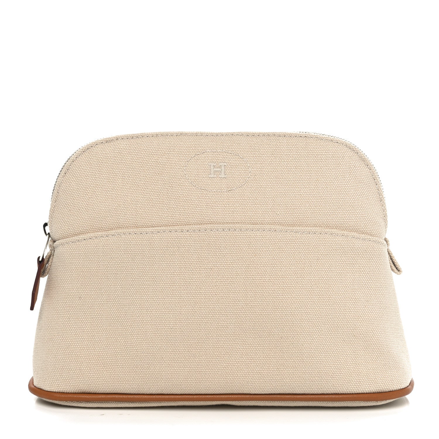 Hermes Cotton Canvas Mini Bolide Travel Cosmetic Pouch Naturel 1 of 9