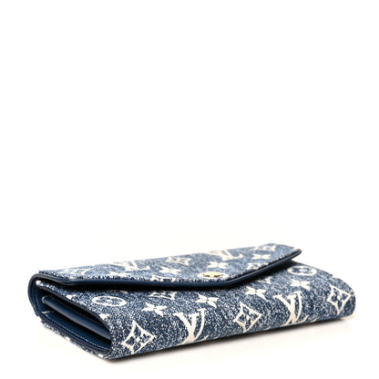 Louis Vuitton Monogram Jacquard Denim Sarah Wallet Bleu 4 of 9
