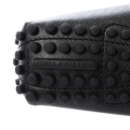 Louis Vuitton Taiga Hockenheim Moccasin Loafers 7.5 Black 8 of 9