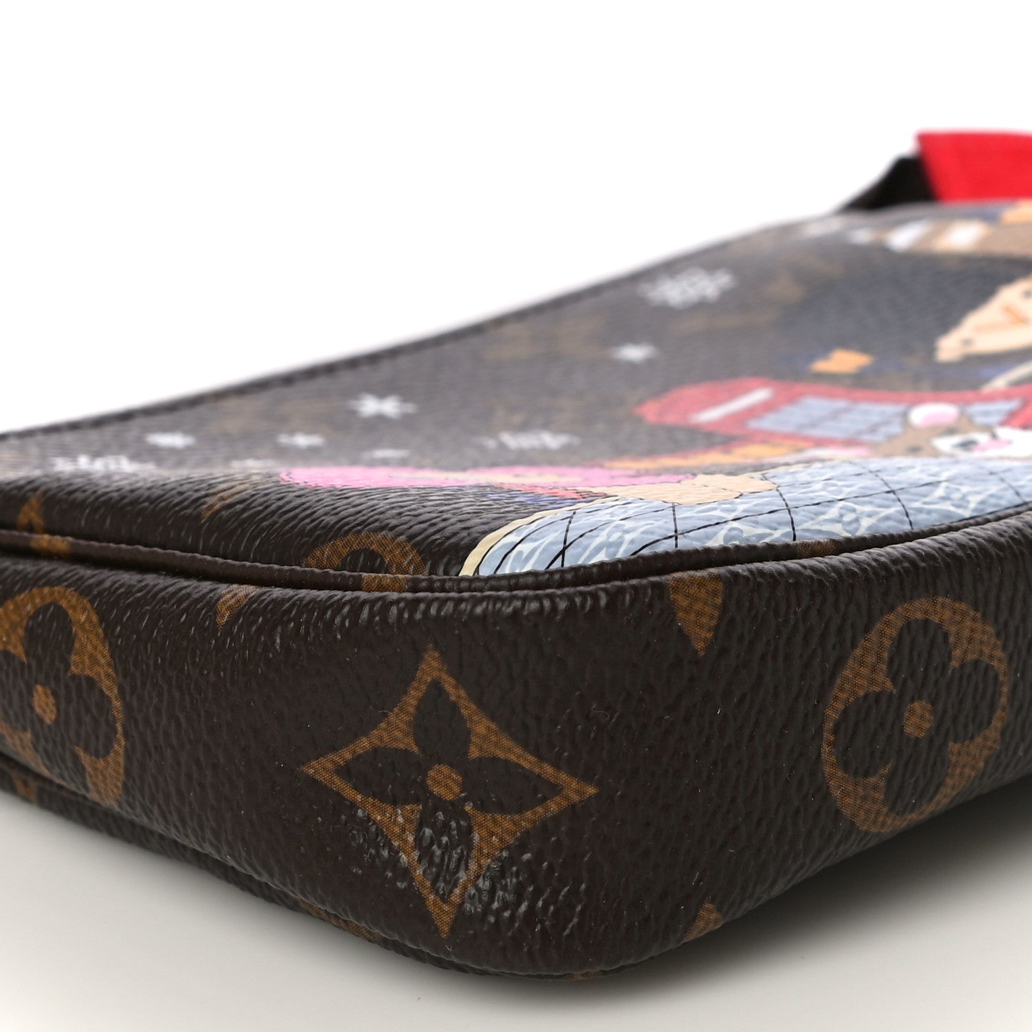 Louis Vuitton Monogram 2021 Christmas Animation London Mini Pochette Accessories Red 9 of 10