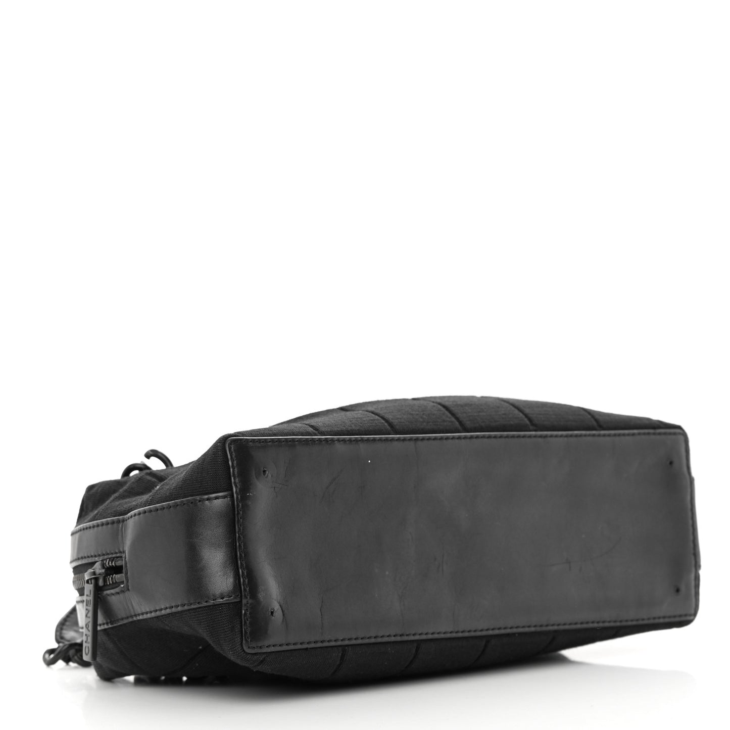 Jersey Quilted Chocolate Bar Shoulder Bag Black