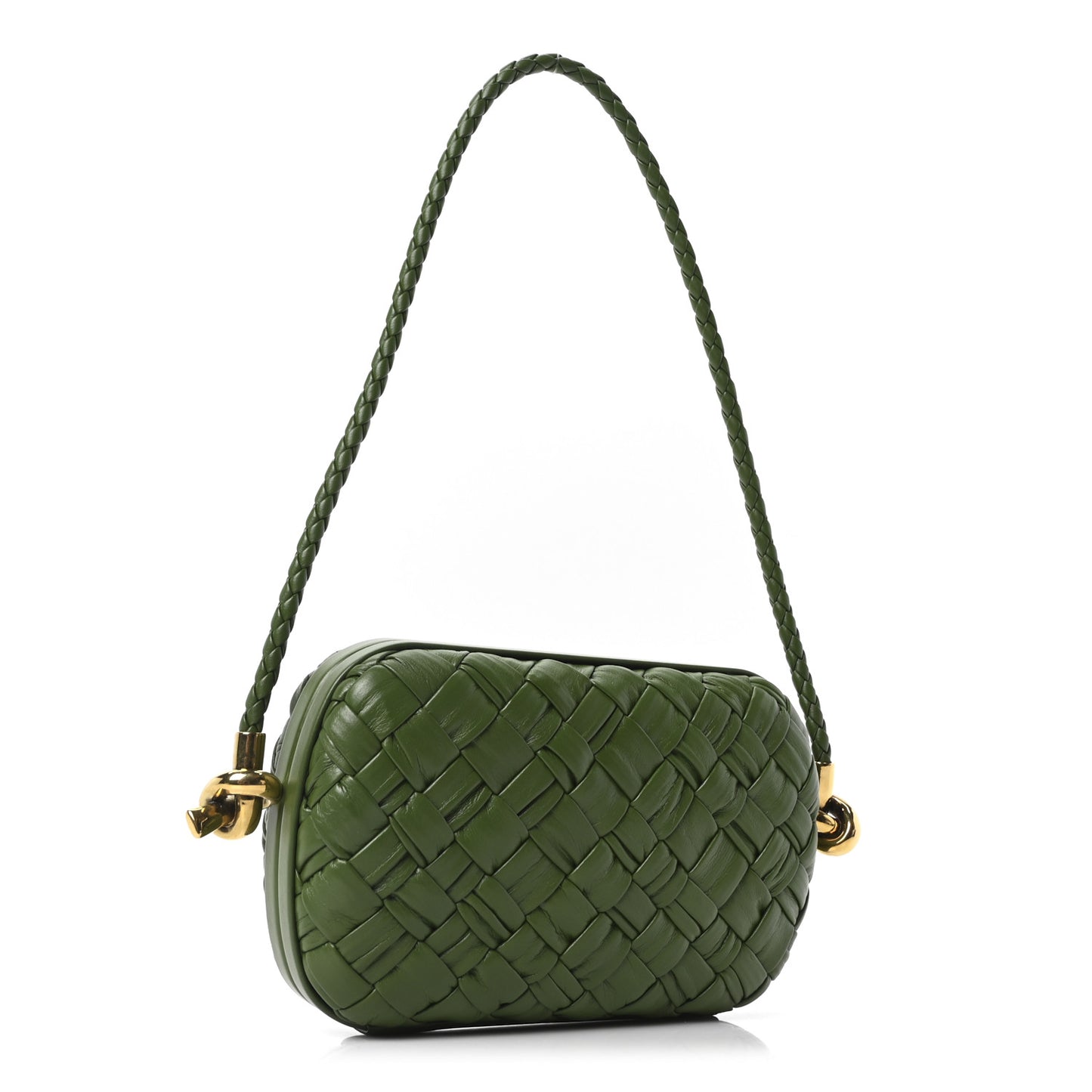 Calfskin Intrecciato Knot On Strap Avocado