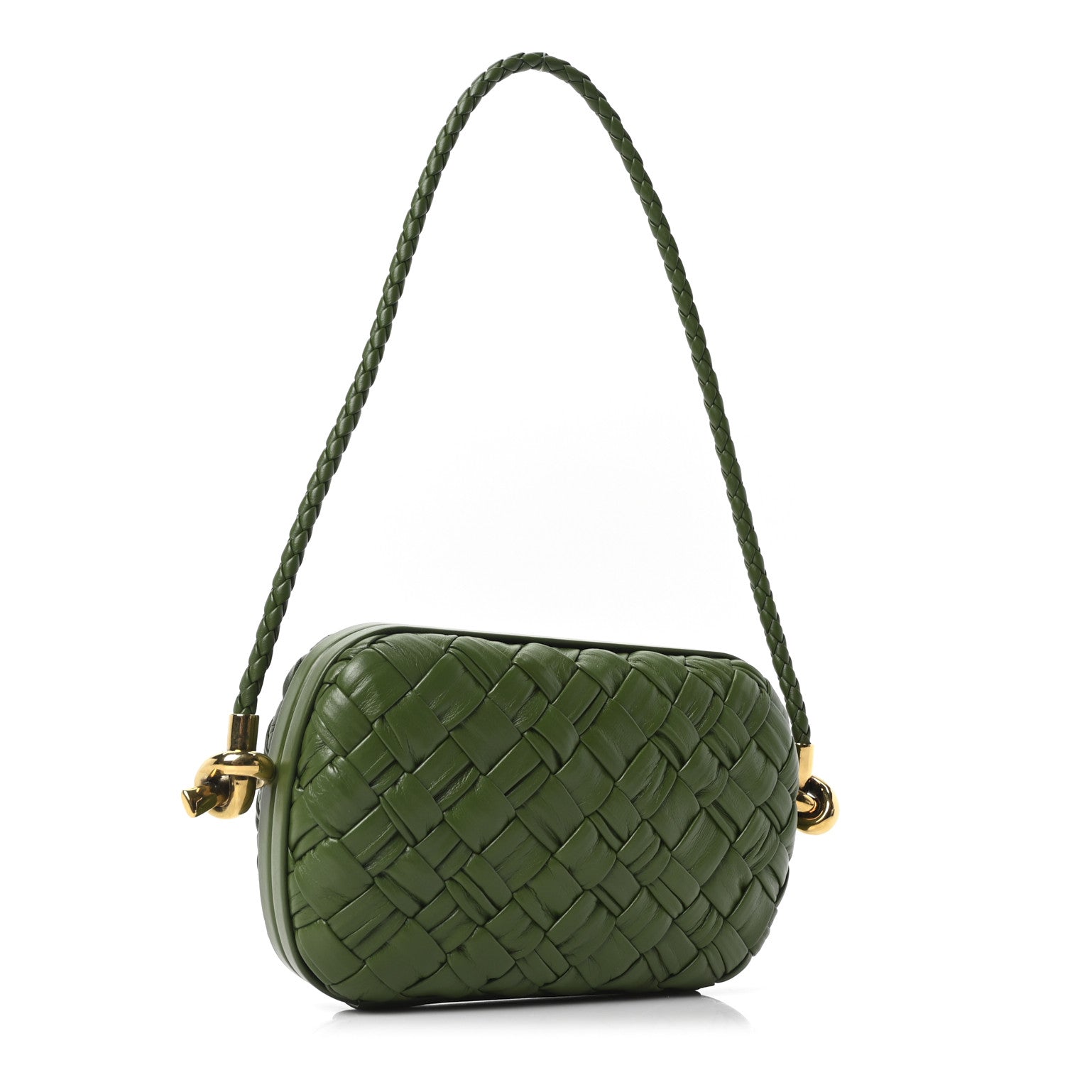 Bottega Veneta Calfskin Intrecciato Knot On Strap Avocado 3 of 9