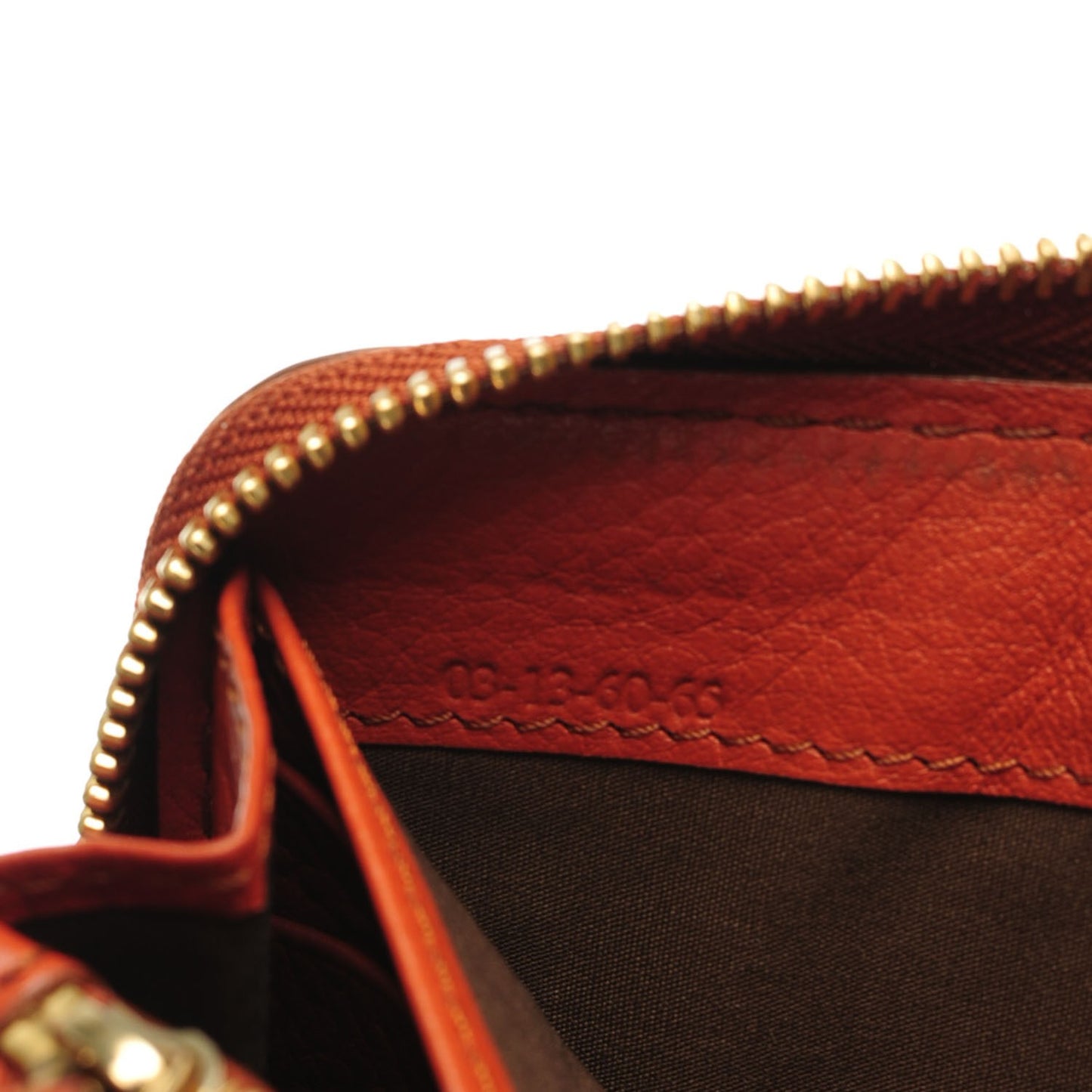 Grained Calfskin Marcie Long Zip Around Wallet Tan