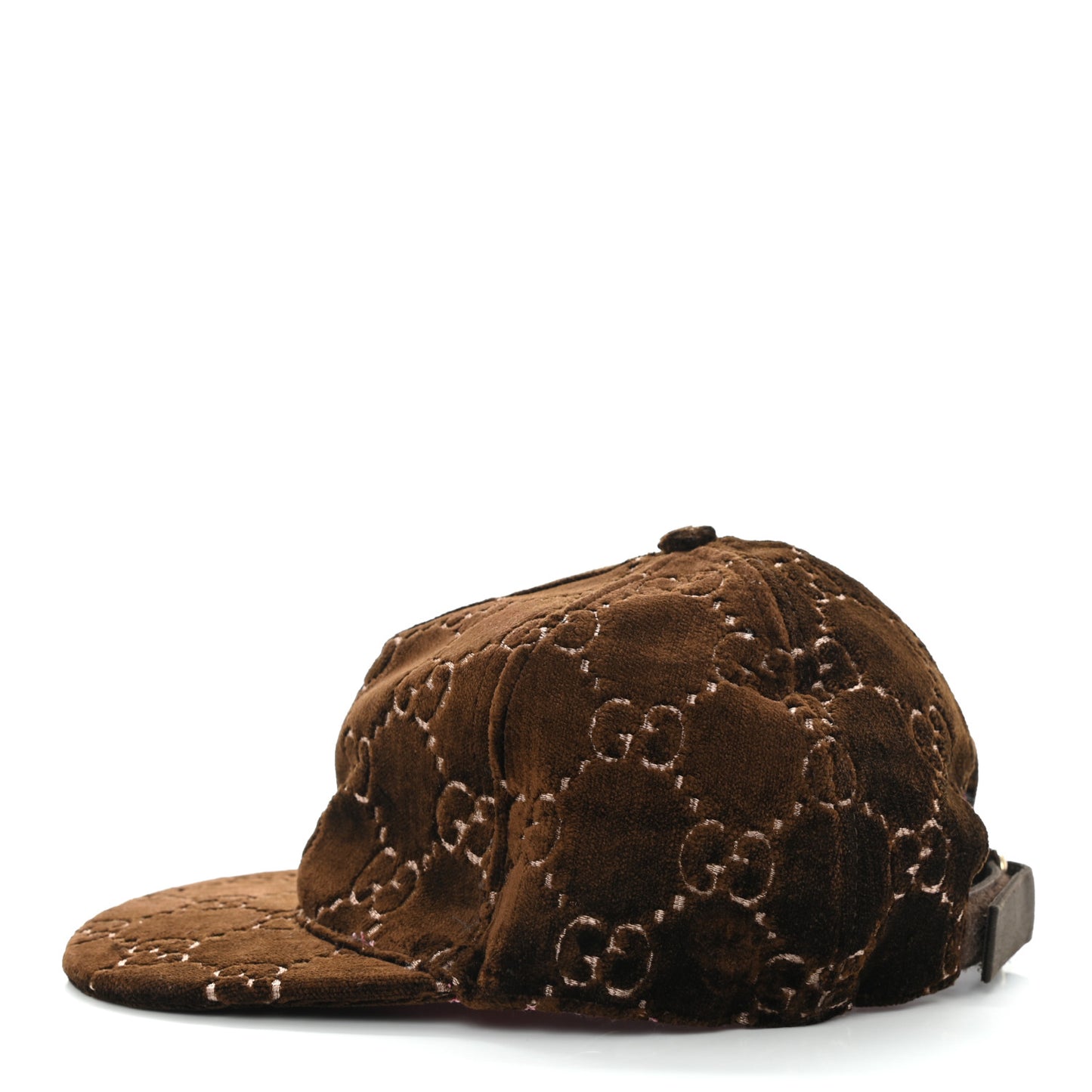 Velvet GG Monogram Baseball Cap XL Brown