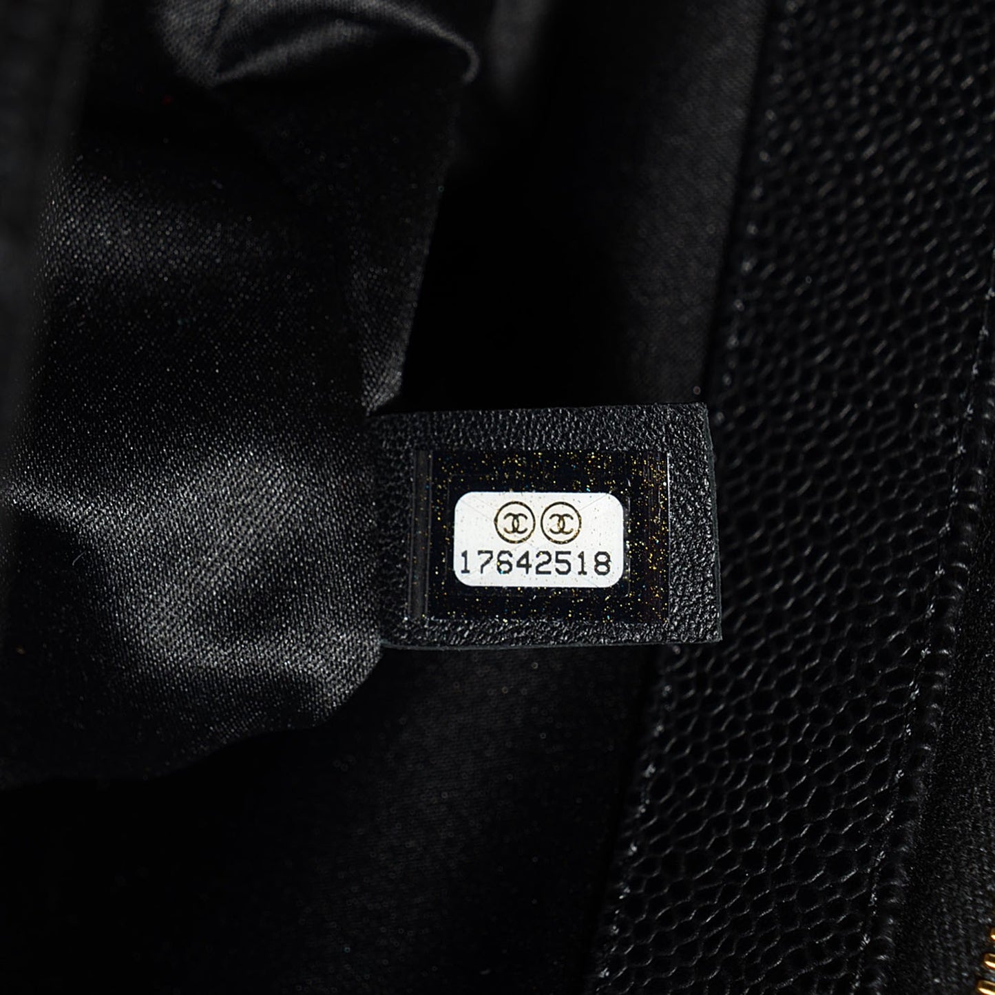 Caviar Quilted Grand Shopping Tote GST Black